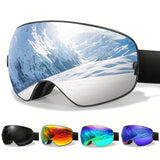 Unisex Adult Ski Goggles Set with Replacement Mirrored Lenses, Anti-Fog UV Protection, TPU Frame, Sponge Material, for Snowboarding, Skiing, Snowmobiling - Includes Bag, Frame, Lenses - Ideal for Outdoor Winter Sports Activities