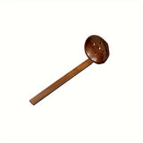 1pc, Spoon, Wooden Ramen Soup Ladle, Long Handle Ramen Spoons For Soup Hot Pot, Slotted Spoon, Colander Spoon, Kitchen Restaurant Cook Eid Al-Adha Mubarak