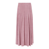 Korean version of women's casual age-reducing solid color skirt summer medium and long splicing large skirt pleated skirt