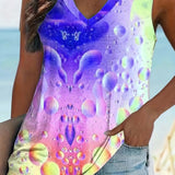 Romildi Colorful Gradient Sleeveless Top: Stunning Colors + Good Fit + Summer Style