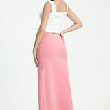 Romildi Solid Elastic Waist Skirt, Casual Skirt For Spring & Summer, Women's Clothing