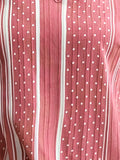 Romildi Lettuce Trim Striped Print Blouse, Casual V Neck Puff Short Sleeve Blouse, Women's Clothing