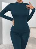 Romildi Seamless Thermal Underwear, Soft & Comfortable Long Sleeve Slim Base Top, Women's Lingerie & Sleepwear