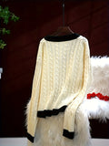 Romildi Elegant Contrast Trim Button Cardigan, Long Sleeve Cardigan For Spring & Fall, Women's Clothing