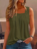 Romildi Casual Square Neck Tank Top: Loose and Perfect for Spring/Summer Outfits