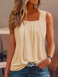 Romildi Women's Loose Square Neck Tank Top for Summer & Spring - Comfortable and Stylish Casual Top