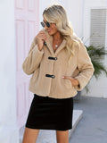 Romildi Solid Warm Teddy Coat, Casual Open Front Long Sleeve Winter Outerwear, Women's Clothing
