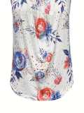 Romildi Brighten Up Your Summer Wardrobe with this Floral Print Square Neck Tank Top!