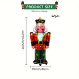 [Customer Favorite] 2pcs-40 Inch Christmas Nutcracker Balloon Christmas Holiday Theme Party Decoration New Year Winter Birthday Party Decoration