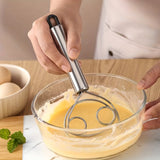 Stainless Steel Whisk Set, 1Pc Manual Baking Tool for Mixing Flour, Beating Cream, Dough Mixer, Kitchen Gadget for Cooking - Egg Beater with Double Eye Rings