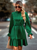 Romildi Solid Long Sleeve Slim Dress, Casual Every Day Dress For Fall & Winter, Women's Clothing