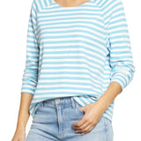 Romildi Striped Crew Neck T-shirt, Casual Loose Daily Long Sleeve Fashion Tunic T-Shirts Tops, Women's Clothing