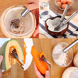 1pc Stainless Steel Kitchen Tool - Versatile Coconut Grater & Fish Scale Remover - Durable, Safe, Essential Gadget for Effortless Cooking - Space-Saving Design