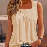 Romildi Women's Loose Square Neck Tank Top for Summer & Spring - Comfortable and Stylish Casual Top