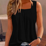 Romildi Women's Loose Square Neck Tank Top for Summer & Spring - Comfortable and Stylish Casual Top