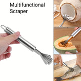 1pc Stainless Steel Kitchen Tool - Versatile Coconut Grater & Fish Scale Remover - Durable, Safe, Essential Gadget for Effortless Cooking - Space-Saving Design