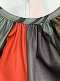 Romildi Plus Size Casual Jumpsuit, Women's Plus Colorblock Contrast V Neck Medium Stretch Wide Leg Cami Jumpsuit With Pockets