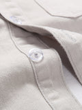 Romildi Men's Cotton Casual Slim Fit Long Sleeve Lapel Shirt