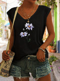 Romildi Floral Print Tank Top, Sleeveless Casual Top For Summer & Spring, Women's Clothing