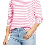 Romildi Striped Crew Neck T-shirt, Casual Loose Daily Long Sleeve Fashion Tunic T-Shirts Tops, Women's Clothing