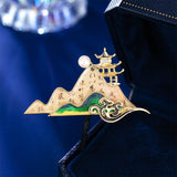 2025 New blazer accessories wholesale national style corsage antique style merchandise Chinese style retro thousand miles country brooch women