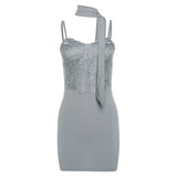 2025 style popular summer new women's clothing versatile fashion shaping and thin suspender lace edge dress