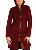 2025 autumn new PU leather New sexy long waist dress leather skirt zipper leather coat