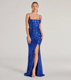 popular New new 2025 sexy one-word collar sequined evening dress elegant split banquet party dress