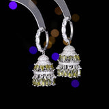 2025 Noble luxury heavy industry high-end court style earrings, bright zircon inlaid with water droplets and fringes, three-dimensional wind bell earrings