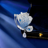 2025 Break the cocoon into a butterfly, elegant and gentle temperament, high-end butterfly brooch, copper inlaid zircon coat, coat, corsage pin accessories