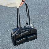 2025 Hot Trade popular New Korean Bag Women's Niche Retro Shoulder Underarm Bag Oil Wax Leather Casual Portable Mailman Bag