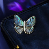 2025 Break the cocoon into a butterfly, multi-purpose clothing, fixed clothes, pin buckle, high-end natural abalone colored shell butterfly brooch