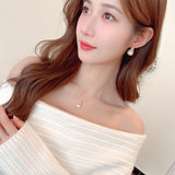 2025 Elegant Temperament Jewelry Set Spring and Summer New Design Sense High-end Highlight Pearl Earrings Necklace Clavicle Chain