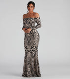 2025 popular summer new 2025 temperament sequins sexy one-word collar dress banquet evening dress long dress women