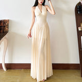 2025 style 2025 spring new women's clothing elegant V-neck slim-fitting fairy dress sleeveless dress