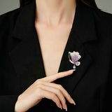 2025 Break the cocoon into a butterfly, elegant and gentle temperament, high-end butterfly brooch, copper inlaid zircon coat, coat, corsage pin accessories