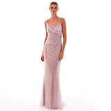 2025 New popular new  women's clothing party sequins sexy backless dress dress evening dress