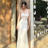 2025 style 2025 spring new women's clothing thin fishtail skirt slim temperament celebrity lace dress