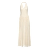 2025 style 2025 spring new women's clothing elegant V-neck slim-fitting fairy dress sleeveless dress