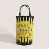 2025 popular new vegetable basket hand bag Japanese geometric diamond bucket bag fashionable and simple contrasting color shoulder armpit bag