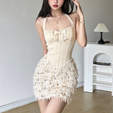 2023 New Summer  2025 Style Sexy Spice Girls Niche Personality Street Skinny Slim Neck Dress