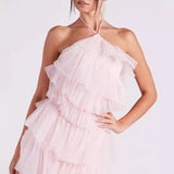2025 popular new 2025 women's clothing party sexy dress pink dress