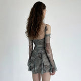 2022 autumn fashion new women's clothing retro off-the-shoulder sexy temperament dress high-waisted slim suspender skirt