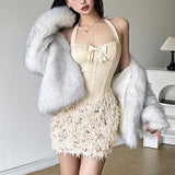 2023 New Summer  2025 Style Sexy Spice Girls Niche Personality Street Skinny Slim Neck Dress