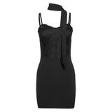 2025 style popular summer new women's clothing versatile fashion shaping and thin suspender lace edge dress