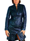 2025 autumn new PU leather New sexy long waist dress leather skirt zipper leather coat
