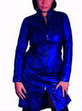 2025 autumn new PU leather New sexy long waist dress leather skirt zipper leather coat