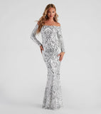 2025 popular summer new 2025 temperament sequins sexy one-word collar dress banquet evening dress long dress women