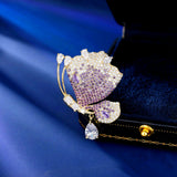 2025 Break the cocoon into a butterfly, elegant and gentle temperament, high-end butterfly brooch, copper inlaid zircon coat, coat, corsage pin accessories