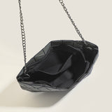 2025 Japanese geometric rhombus messenger bag chain tote bag women's shoulder bag luminous color-changing chain colorful reflective bag women's